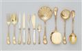 An extensive Parisian partially gilt silver cutlery set - image-5