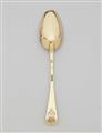 A royal silver gilt dessert spoon - image-3