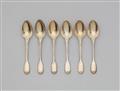 Six Parisian silver gilt coffee spoons - image-1