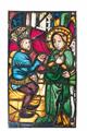 A late Gothic stained glass window with saints - image-2