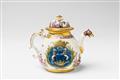 A Meissen porcelain teapot with rare heraldic decor - image-1