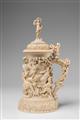 A magnificent German ivory tankard with the triumph of Bacchus - image-1