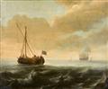 Simon de Vlieger - Two Maritime Works: Sailing Ship on Calm Seas Three-Master on Calm Seas - image-2