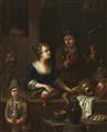 Niederländischer Meister Anfang 18. Jahrhundert - Zwei Marktszenen mit Wild- und Geflügelhändlern - image-1