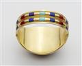 An 18k gold and hard stone scarab bracelet - image-2