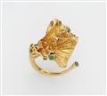 A 21k gold emerald ring - image-1