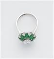 Smaragdring mit Diamantsolitär - image-3