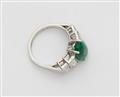 A platinum and emerald five stone ring - image-2