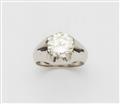 A 14k gold diamond solitaire ring - image-1