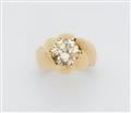 A 14k gold diamond solitaire ring - image-1