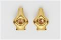 A pair of 21k gold clip earrings - image-1