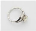 An 18k white gold diamond solitaire ring - image-2