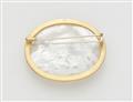 A 21k gold brooch with a rock crystal intaglio - image-2