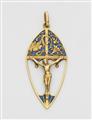 An 18k gold Art Nouveau crucifix pendant - image-1
