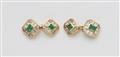 A pair of 18k gold and emerald cufflinks - image-1