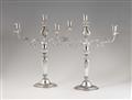 A pair of Ghent silver candelabra - image-1