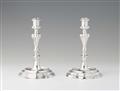 A pair of Florentine Baroque silver candlesticks - image-1