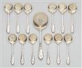 A Moscow parcel gilt silver ice cream cutlery set - image-1