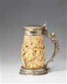 A silver-mounted ivory tankard - image-1
