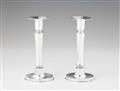 A pair of Art Deco silver candlesticks - image-1
