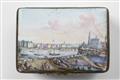 An unusual enamel snuff box with views of Dresden and Saxony - image-1