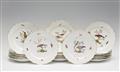 Twenty one Meissen porcelain plates with bird decor - image-1