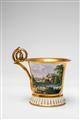 A Bohemian porcelain cup with painted views - image-2