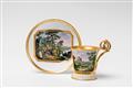 A Bohemian porcelain cup with painted views - image-3