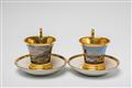 A pair of Nymphenburg porcelain cups with views of Bavaria - image-2