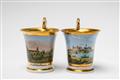 Two porcelain cups with views of Neuburg and Taxis Castle - image-1