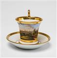A Nymphenburg porcelain cup with a view of Munich - image-2
