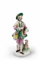 A Vienna porcelain figure of a shepherd with a flute - image-1