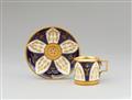 A Vienna porcelain cup and saucer with wheat sheaf motifs - image-1