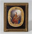 A Berlin KGM porcelain plaque with a portrait of an officer from the "Leib Husar" regiment - image-1
