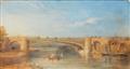 English School 19th century - Victoria Bridge over the Thames near Datchet - image-1