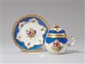 A large Vienna porcelain bouillon mug and saucer - image-1