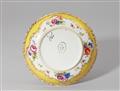 A Vienna porcelain dish and cover with yellow mosaic decor - image-3