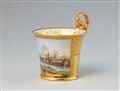 A Vienna porcelain cup and saucer with a view of Dresden - image-2