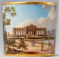 A Vienna porcelain cup and saucer "Vue de la Gloriétte au jardin de Schoenbrunn" - image-2