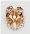 An 18k rose gold and diamond retro double-clip - image-1