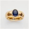 A 21k gold and sapphire ring - image-1