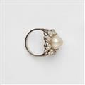 A Belle Epoque diamond and pearl ring - image-2