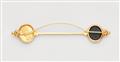 An 18k gold pin brooch with a Roman heliotrope intaglio and its impression - image-2