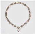 An 18k white gold and grey moonstone necklace - image-1