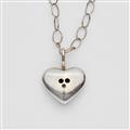 A necklace with a jewelled heart pendant - image-2