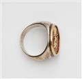 A Sterling silver ring with a gold intaglio cast - image-2