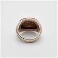 A Sterling silver ring with a gold intaglio cast - image-3