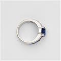 A platinum and sapphire ring - image-2