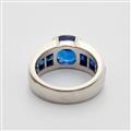 A platinum and sapphire ring - image-3