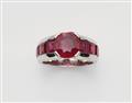 A platinum and ruby ring - image-1